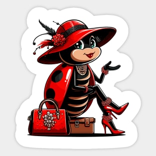 Fashionista Ladybug Elegance Sticker